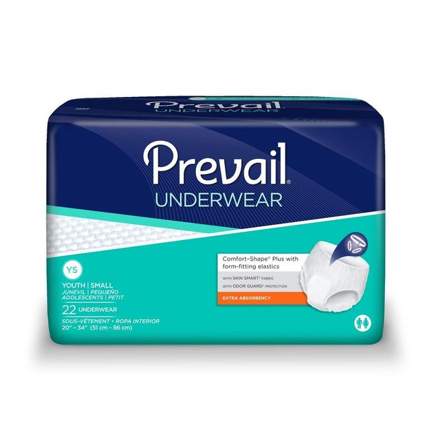 Prevail Extra Underwear, Youth / Small Adult, Pull On, PV-511 - Pack of 22