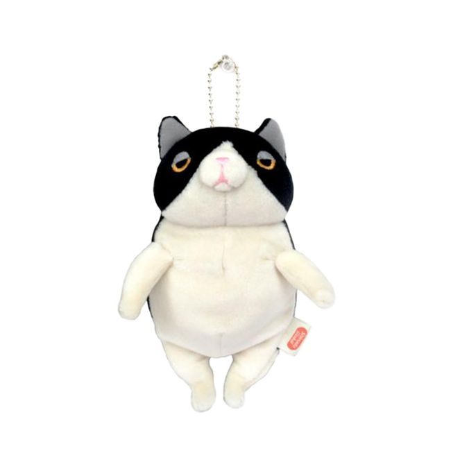 Shinada Global Mochi Series MONE-0088H Mochi Cat Plushie, Stuffed Animal, 2.8 x 2 x 5.5 inches (7 x 5 x 14 cm), Mini, Tuxedo Cat