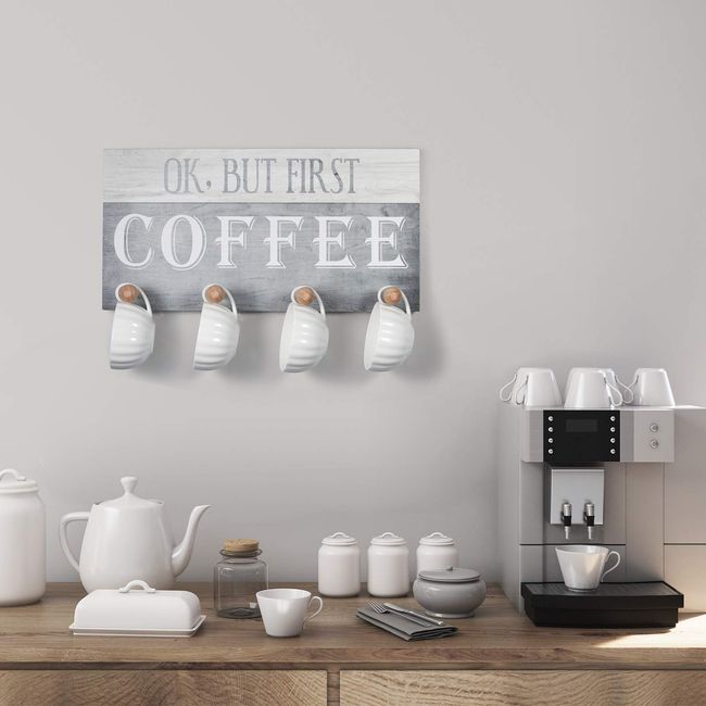 Coffee Cup Holder / Kitchen Decor / Coffee Bar Decor / Coffee Bar