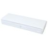 Pencil Case: Simple Plastic Pen Case, White/White