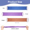 3 Pieces African Bathing Sponges African Back Scrubbers African Net Smoother Long Net Shower Sponges Exfoliating Loofahs with Ropes for Women Men Body Washing Accessories, Purple, Blue, Coffee