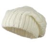 Hatiya Big Skullie Cable Beanie - White OSFM