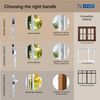 XFORT Key Locking Inline Window Handle Installation Kit in Polished Chrome, UPVC Window Handle Replacement, Lockable Window Lever