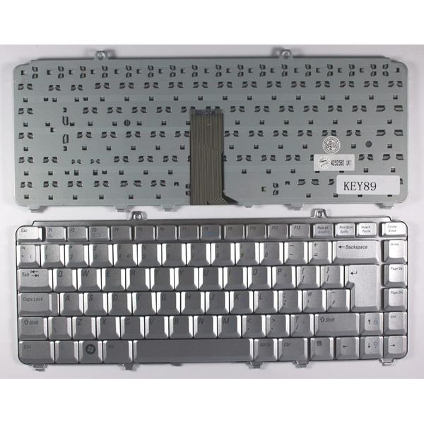 Power4Laptops UK Layout Silver Replacement Laptop Keyboard Compatible With Dell XPS M1530