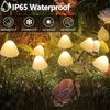 Mushroom Solar Lights Outdoor Waterproof LED Solar String Lights Garden Decor 