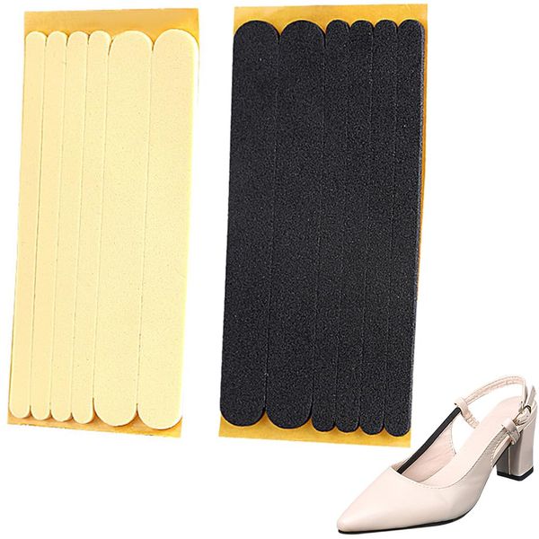 Anti-chafing Heel Protector, Anti-slip Heel Protector, Anti-Slip Tape Heel Protector, Anti-slip, Free Cut, Set of 2, Black, Skin Color