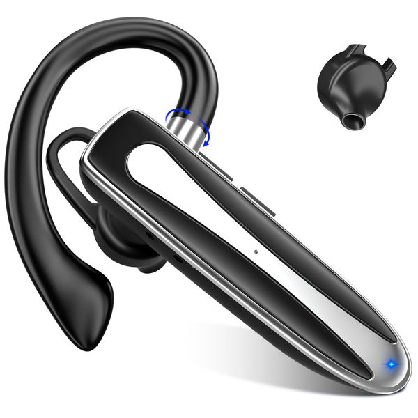 (New Design Bluetooth 5.3) Bluetooth Headset, Bluetooth Earphones, Up to 16 Hours of Continuous Use, Single Earphones, Wireless Earphones, Hands-free Calling, Left and Right Ears, Built-in Microphone,