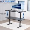 VIVO Black Electric Stand Up Desk Frame, Single Motor Standing Adjustable Base