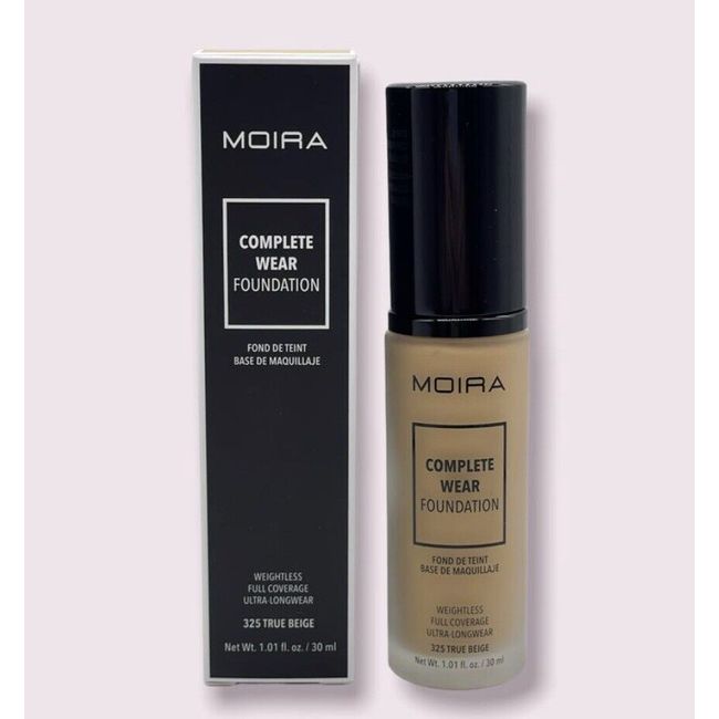 MOIRA COMPLETE WEAR FOUNDATION VITAMIN E -325, TRUE BEIGE