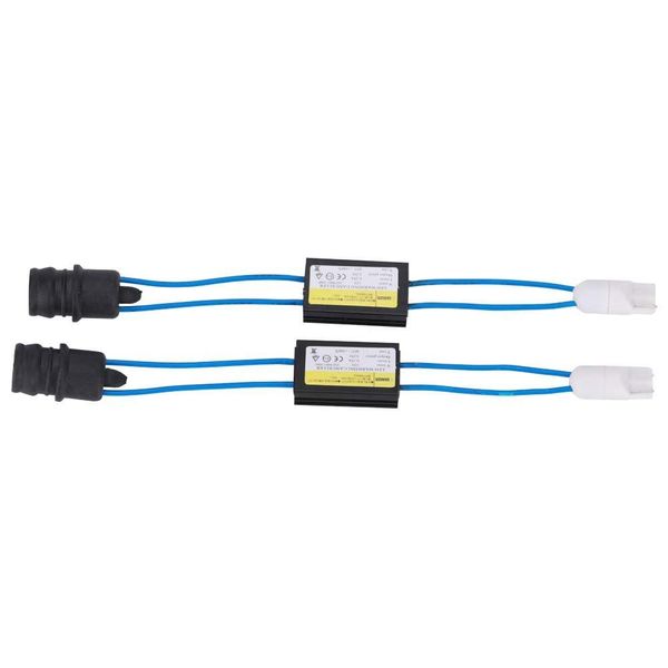 KIMISS ABS material 2PCS T10 LED Warning Canceller Adapter Headlight Error Free Decoder Device Resistor