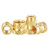 Qrity 100 Pcs Knurled Nuts, Brass Threaded Insert Kit, Female Thread Knurled Nuts, Threaded Insert Knurled Brass Nuts, M2 x 3mm x 3.5mm
