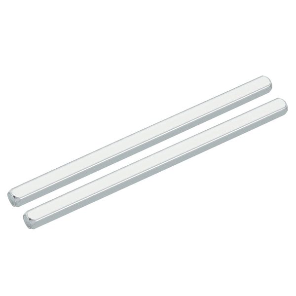 Sourcing Map 2Pcs Silver Iron Door Spindle, 140 x 7mm, Door Knob Replacement Spindle