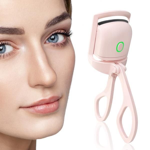 Heated Eyelash Curler Portable Electric Rechargeable 2 Modes Fast and Natural