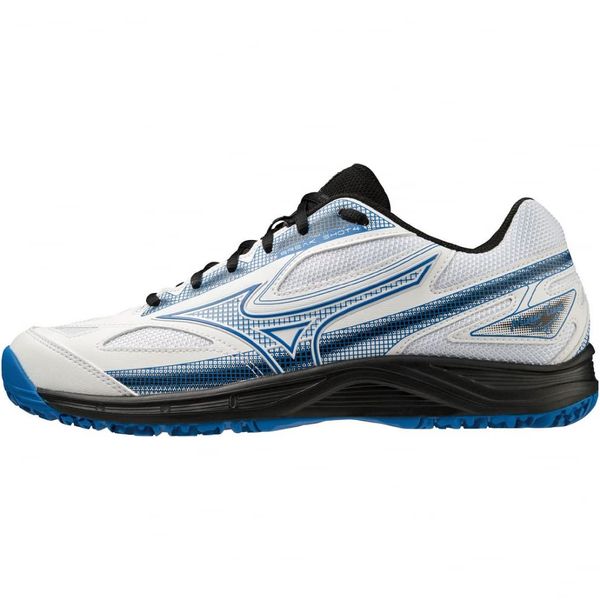 Mizuno Tennis Shoes, Breakshot 4 OC, Artificial Grass Court with Clay, Sand, Club Activities, Lightweight, Game Court, Soft Tennis, Hard Tennis, white/blue/black