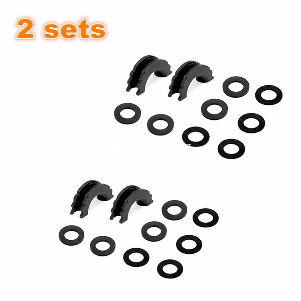 16 Washers + 4 Isolators Kit For 3/4" D-Ring Protect Shackles Black