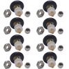 AKORD 8PCS Shower Door Rollers, 27mm Diameter, Black