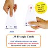 Think2Master Premium Laminated Multiplication Division Addition & Subtraction Triangle Flash Cards | 78 Dry Erasable Flashcards. Includes 2 Rings.