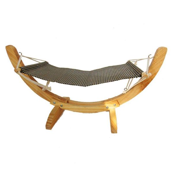 Cozy Paws Wooden Cat Hammock Bed - The Perfect Pet Haven! - Textilene