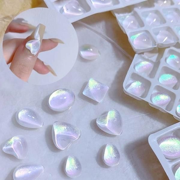 Nail Art Aurora Pearl Stone 3p 5 Types Uruuru Ice Nail (WA90F25)