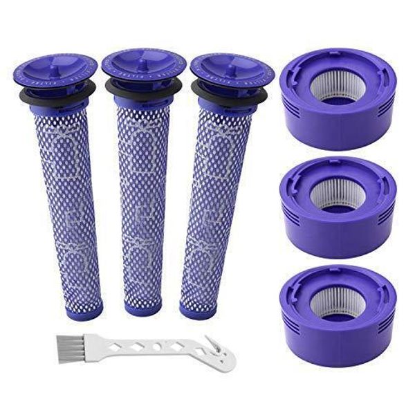 6 Pack Vacuum Filter Replacement Kit for Dyson V7, V8 Animal and V8 Absolute