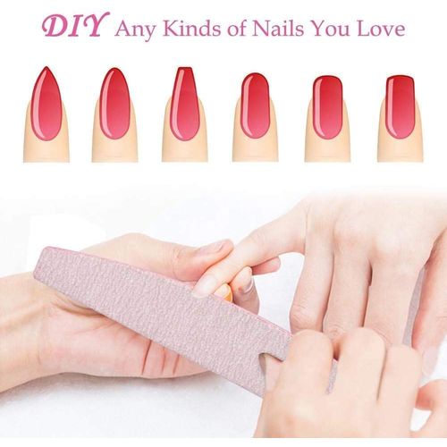Nail File Set, 13 Pack Nail Files Buffers Nail Brush Professional Nail Files Block 100/180 Grit Double Sided Emery Board Manicure Set for Nail Trimming Grinding Polishing Shining, Random Colors