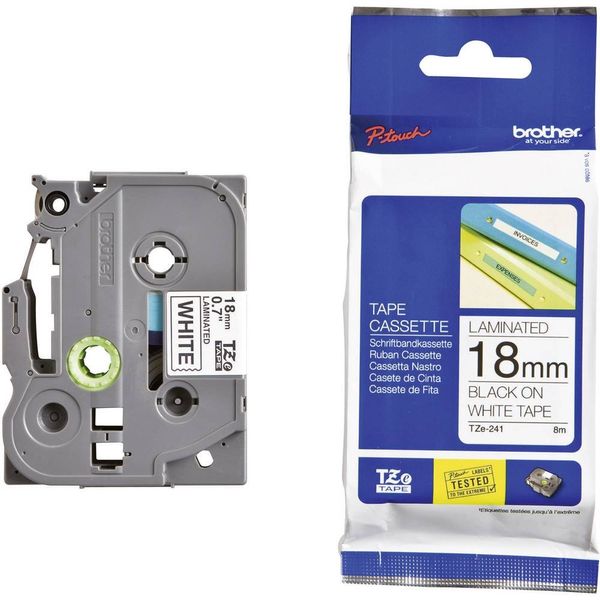 Brother Original P-touch Label Tape, TZe-141, 18 mm, Compatible with Brother P-touch 1830/VP, D400/VP, D450, D600/VP, P700, -2430 18 mm