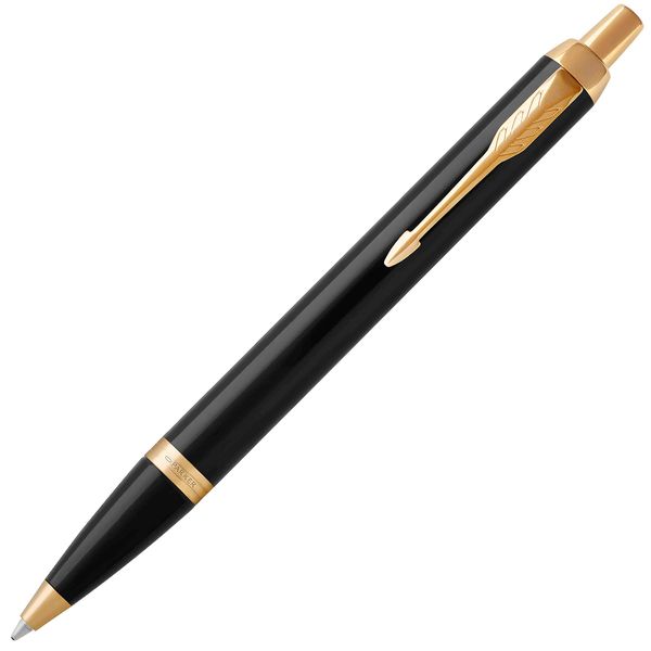 PARKER 1975638 Parker Ballpoint Pen, IM Black GT Medium Point, Oil-based, Gift Boxed