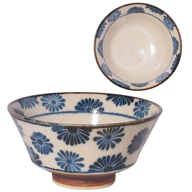 Mino Pottery Mino Ware Southern Wind 150 Bowls Flower Countertop Rice Bowl