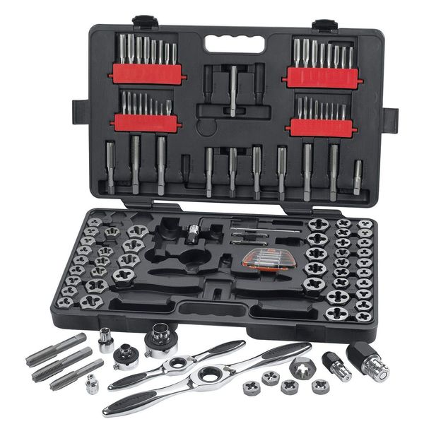 GEARWRENCH 114 Piece Ratcheting Tap and Die Set, SAE/Metric - 82812