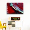 Red Blue Black Framed Abstract Canvas Wall Art Large Picture Prints
