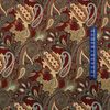 MICROFIBRES CARAVAN GARNET RED PAISLEY MATELASSE MULTIUSE FABRIC BY YARD 55"W