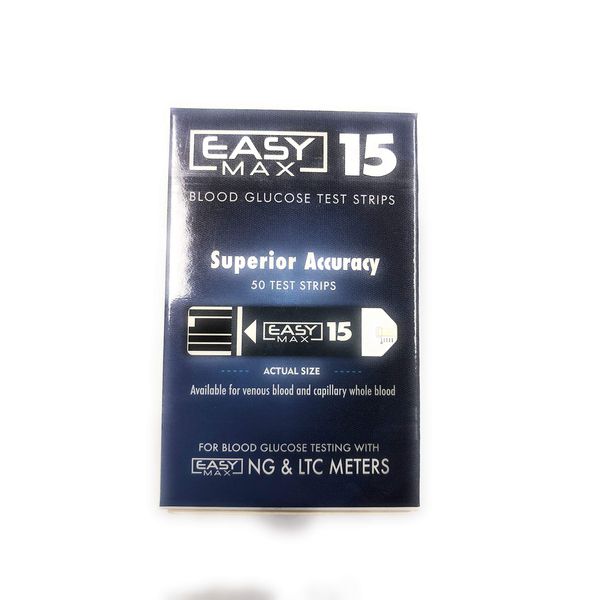 EasyMax 15 - Diabetic Test Strips - Box of 50