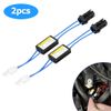 CGEAMDY Pack of 2 LED Headlight Decoder, Eliminates Lighting Faults, Adapter Headlight Error Free Decoder Device Resistor, Car Accessories Lamp Holder