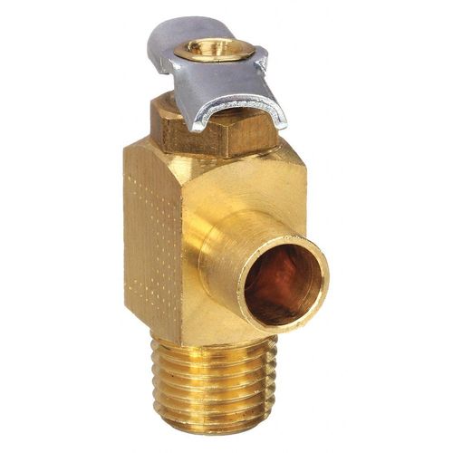 Anderson Metals MNPT Drain Cock, 150 psi, 1-3/4"H x 1/4" Pipe Size 120-1 Each