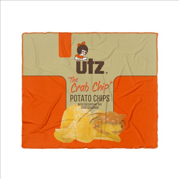 Utz Crab Chip (Muslin) / Baby Swaddle Blanket - Orange