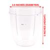18 oz Cup with Lip Ring & Extractor Blade for NutriBullet NB-101B NB-101S NB-201