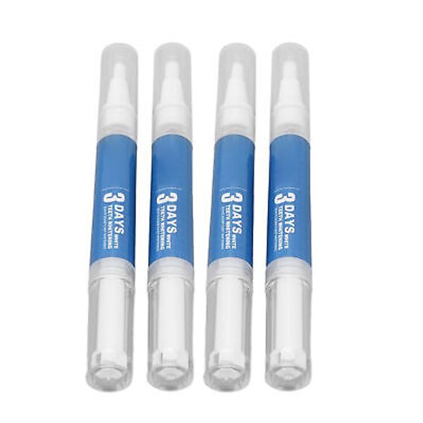 4x 3ml Teeth Whitening Pen Plaque Stains Removal Soft Brush Head Dental ZOK