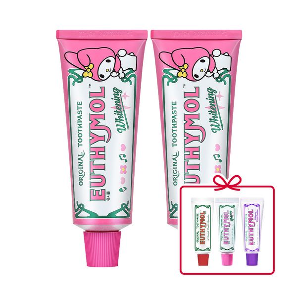 Yusimol My Melody Whitening Toothpaste 106g 2 pcs + Special Gift (Small Capacity 20g 3 Types)