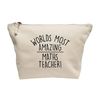 Flox Creative Makeup Bag Amazing Maths Teacher Natural
