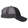 OTTO 6 Panel Low Profile Contrast Vertical Mesh Back Cap - Blk/Blk/Ch.Gry