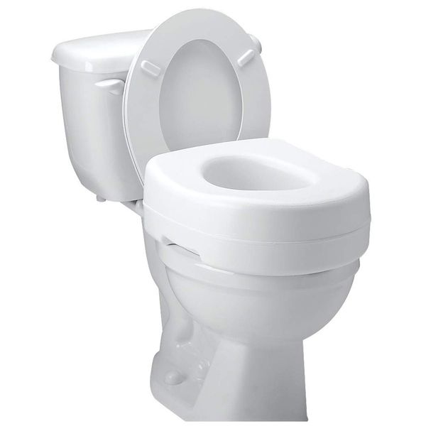 Raised Toilet Seat Carex Economy 5-1/2 Inch White 300 lbs 1/Each