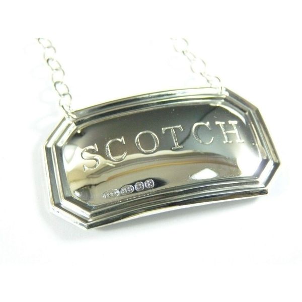 Broadway Silversmiths NEW Sterling Silver DECANTER/Wine Label - SCOTCH - Boxed