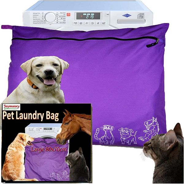 Pet Laundry Bag | Stops Pet Hair Blocking the Washing Machine | Cotton Jumbo Size Wash Bag, YKK Zip, Ideal For Dog Cat Horse