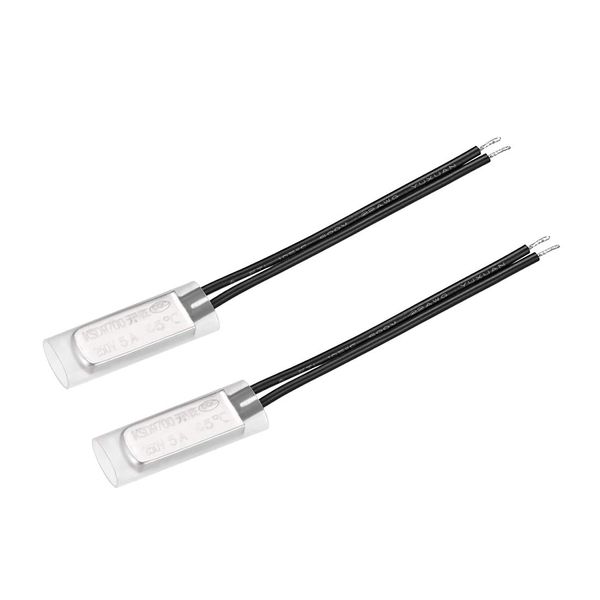 sourcing map KSD9700 Thermostat, 45°C Normally Open Temperature Switch Thermal Switch, N.O 5A Metal Temperature Controller 2pcs