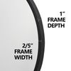 18" Circle Wall Mirror Round Makeup Vanity Mirror with Metal Frame for Bathroom