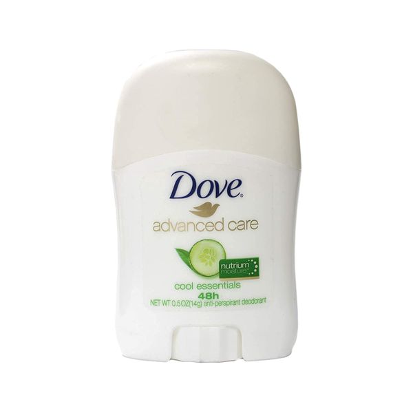 Dove Advanced Care Antiperspirant & Deodorant Stick, Cool Essentials, Travel Size 0.5 Ounce (Pack of 8)