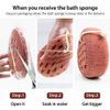 BAIMEI Bath Sponge, Body Loofah Scrubber, Exfoliating Bath Sponge, Shower Use Sponge for Men, Women (Pink Grey)