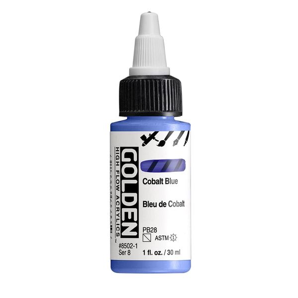 Golden : High Flow : Acrylic Paint : 30ml (1oz): Cobalt Blue : S8