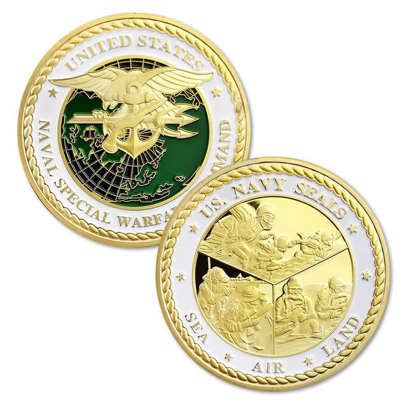 US Navy Seals Challenge Coin Naval Special Warfare Command Military ...