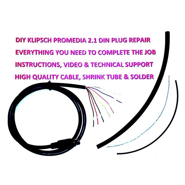 Klipsch ProMedia 2.1 Control Pod Module, Do It Yourself Repair Cable, DIN, DIY